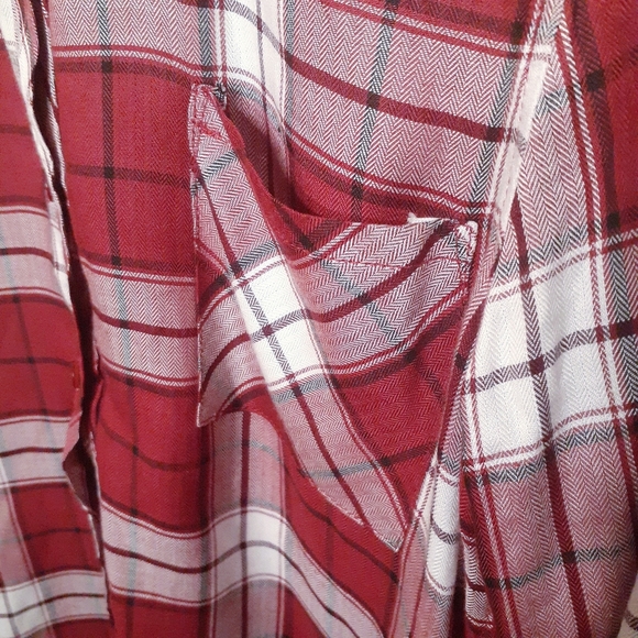 A&I red and white plaid button down shirt - Picture 4 of 7